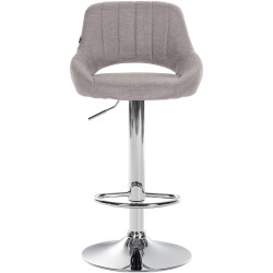 Sgabello Milet Tessuto grigio,cromo