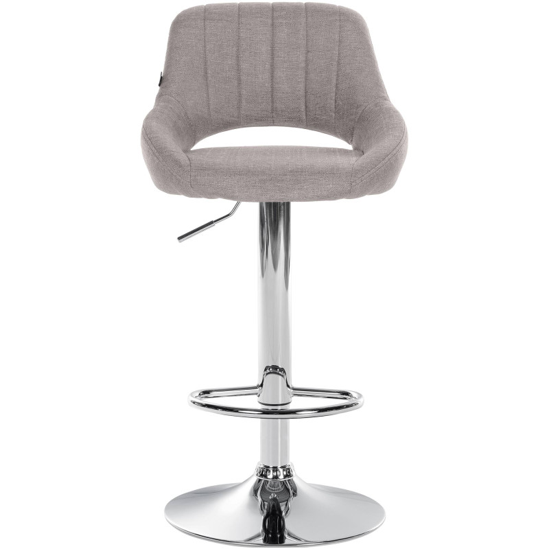 Sgabello Milet Tessuto grigio,cromo