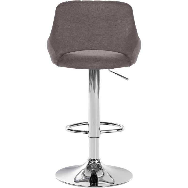 Sgabello Milet Tessuto grigio scuro,cromo