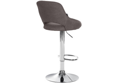 Sgabello Milet Tessuto grigio scuro,cromo