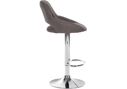 Sgabello Milet Tessuto grigio scuro,cromo
