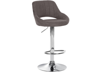 Sgabello Milet Tessuto grigio scuro,cromo
