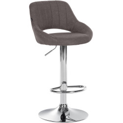 Sgabello Milet Tessuto grigio scuro,cromo