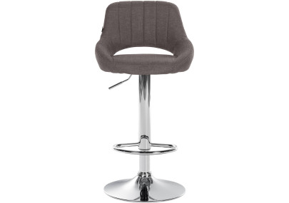 Sgabello Milet Tessuto grigio scuro,cromo