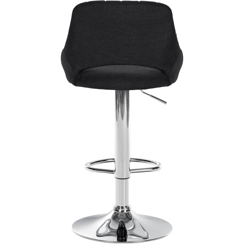 Sgabello Milet Tessuto nero,cromo
