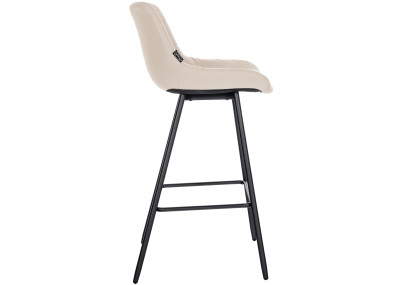 Tabouret de bar Weston simili cuir crème