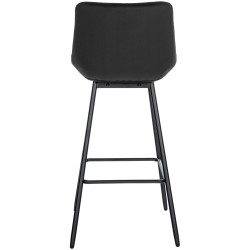Tabouret de bar Weston en velours noir