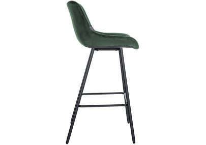 Tabouret de bar Weston velours vert foncé