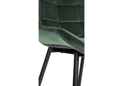 Tabouret de bar Weston en velours, vert foncé