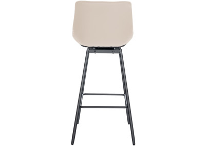 Tabouret de bar pivotant Weston en similicuir crème