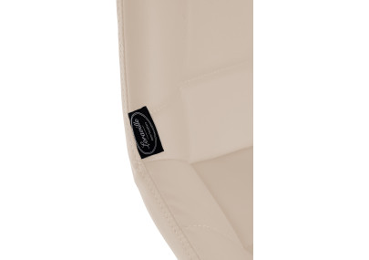 Tabouret de bar pivotant Weston en similicuir crème