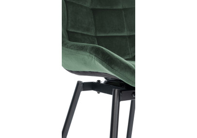 Taburete de bar Weston giratorio Verde oscuro,Terciopelo