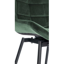 Tabouret de bar pivotant en velours Weston vert foncé