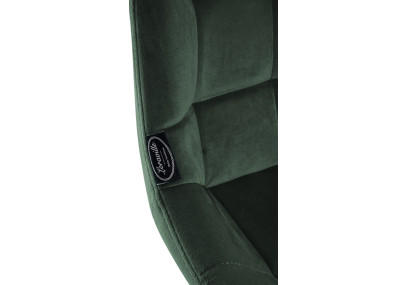 Tabouret de bar pivotant Weston, velours, vert foncé