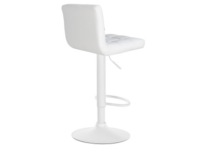 Tabouret de bar Feni, similicuir, blanc
