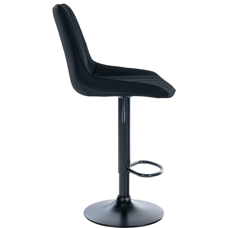 Taburete de bar Toni en piel sintética Negro,Negro