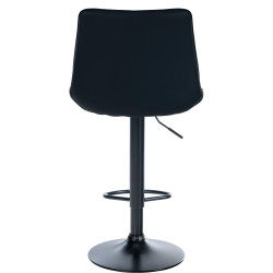 Taburete de bar Toni en piel sintética Negro,Negro