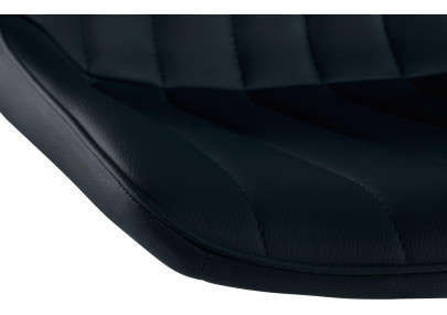 Tabouret de bar Toni, similicuir, noir