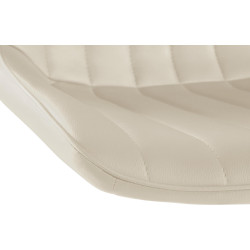 Tabouret de bar Toni, similicuir, blanc crème