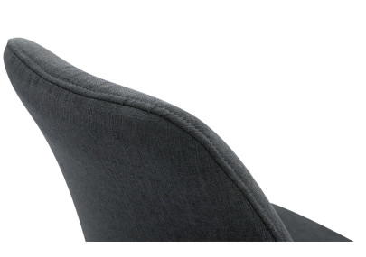 Set di 4 sedie per visitatori Toulouse Fabric Square grigio scuro,natura