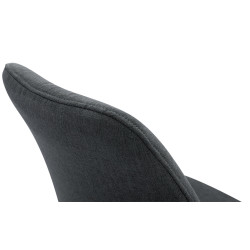 Lot de 4 chaises visiteurs Toulouse tissu Square Natura gris foncé