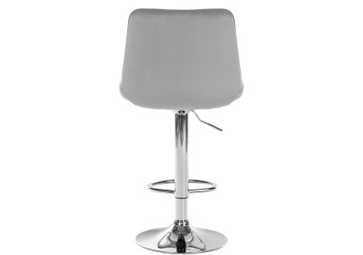 Sgabello Toni Velvet grigio,cromo