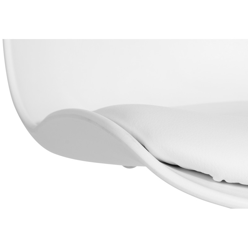 Tabouret de bar Almada en similicuir blanc