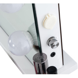 Specchio per trucco con luci Palmdale bianco