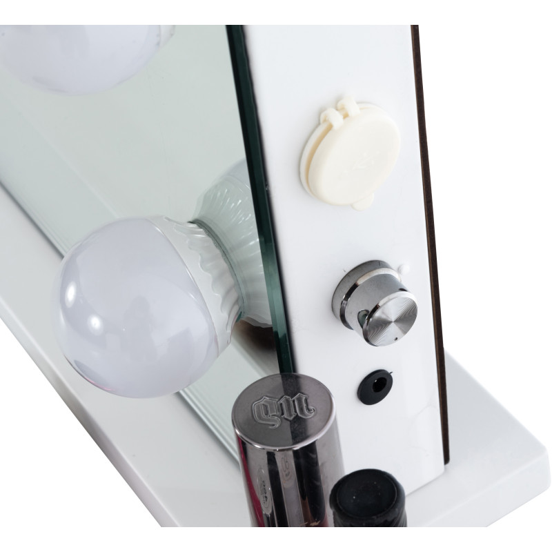 Specchio per trucco con luci Palmdale bianco