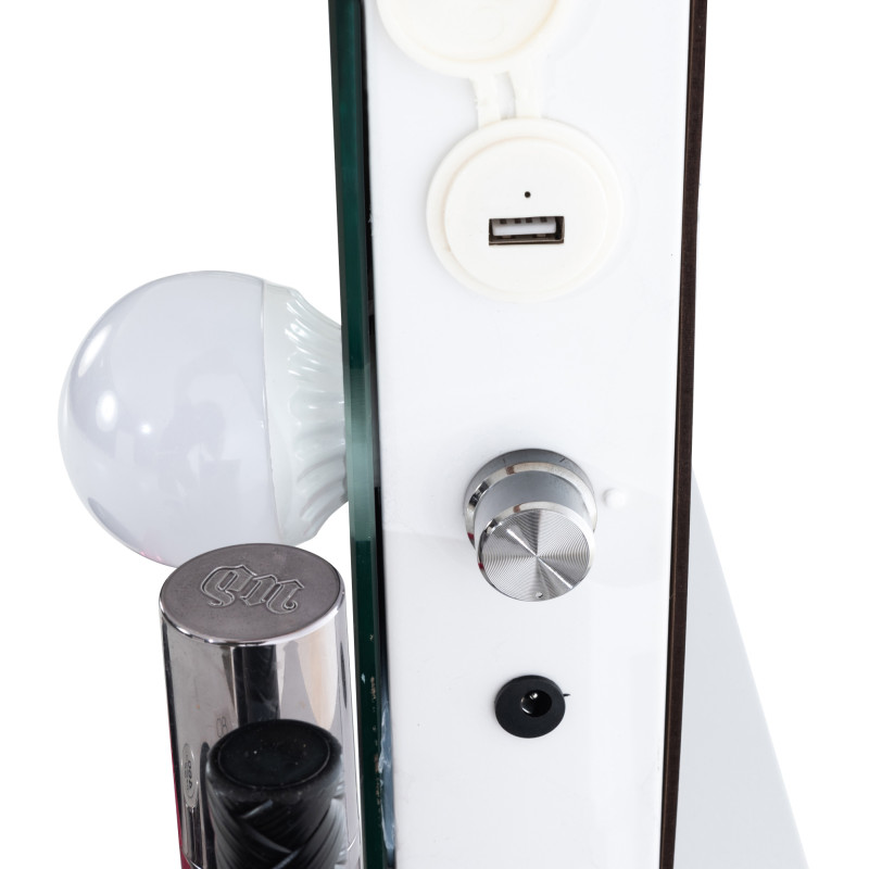 Specchio per trucco con luci Palmdale bianco