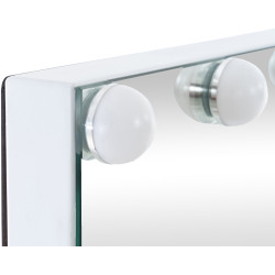 Specchio per trucco con luci Murrieta bianco