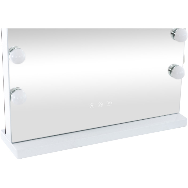 Specchio per trucco con luci Murrieta bianco
