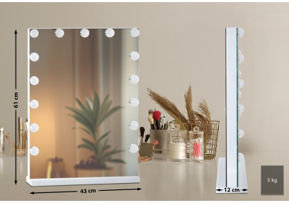 Espejo de maquillaje Murrieta Blanco