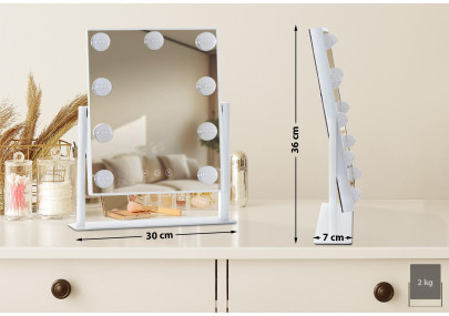 Miroir de maquillage blanc Majuro