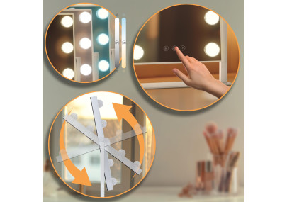 Miroir de maquillage blanc Majuro