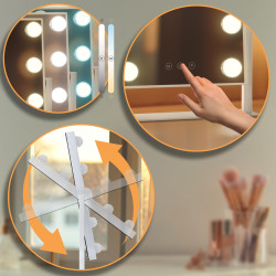 Miroir de maquillage blanc Majuro