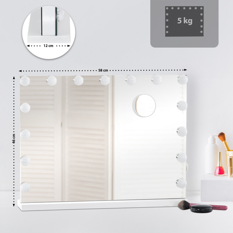 Miroir de coiffeuse Marlene White