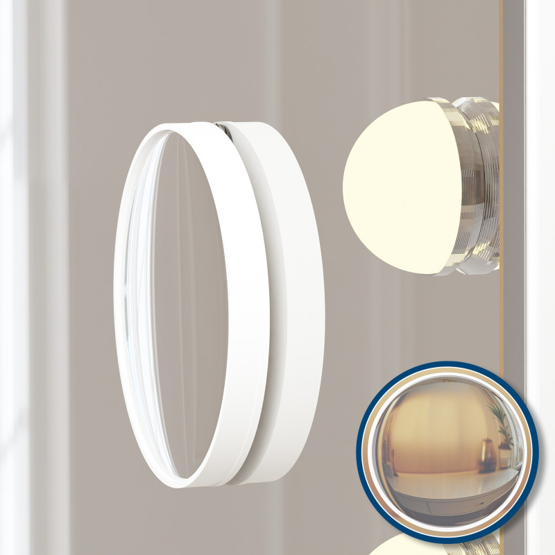 Miroir de maquillage Norlina avec Bluetooth, blanc