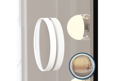 Miroir de maquillage Norlina avec Bluetooth, noir