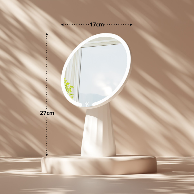 Miroir de maquillage blanc Carrey