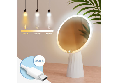 Miroir de maquillage blanc Carrey