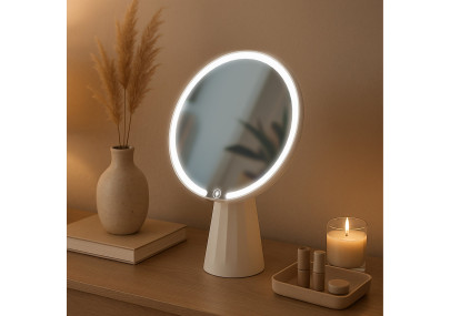 Miroir de maquillage blanc Carrey