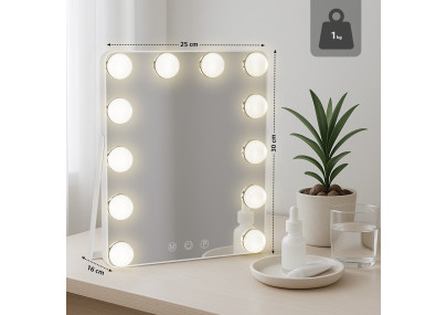 Miroir de maquillage blanc Balian