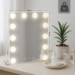 Miroir de maquillage blanc Balian