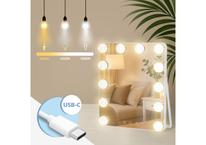 Miroir de maquillage blanc Balian