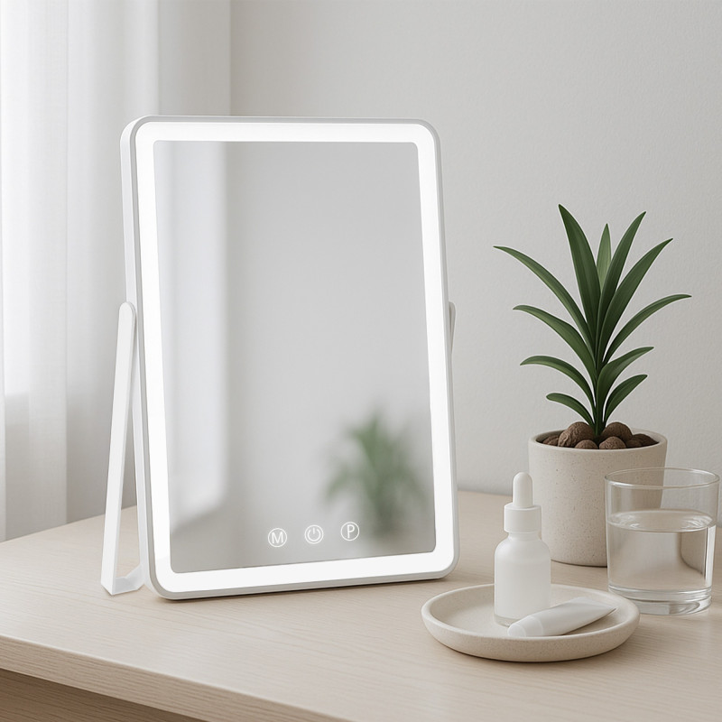 Miroir de maquillage Caistor blanc