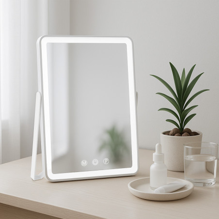 Miroir de maquillage Caistor blanc