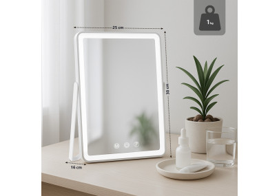 Miroir de maquillage Caistor blanc