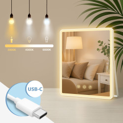 Espelho de maquilhagem Caistor branco