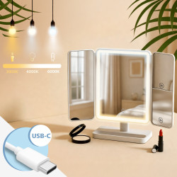 Miroir de maquillage Otley blanc